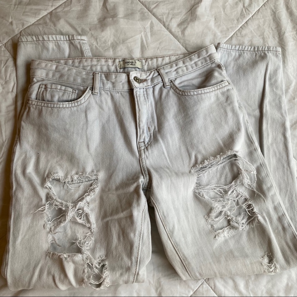 Distressed Mom Jeans